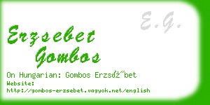 erzsebet gombos business card